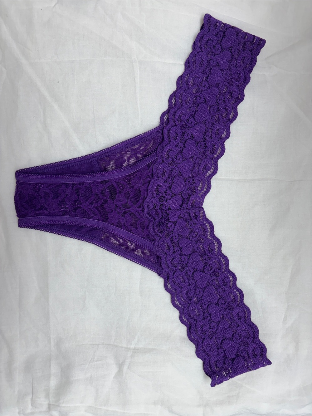 NWOT Blackheart Purple Lace Thong - Picture 3 of 4